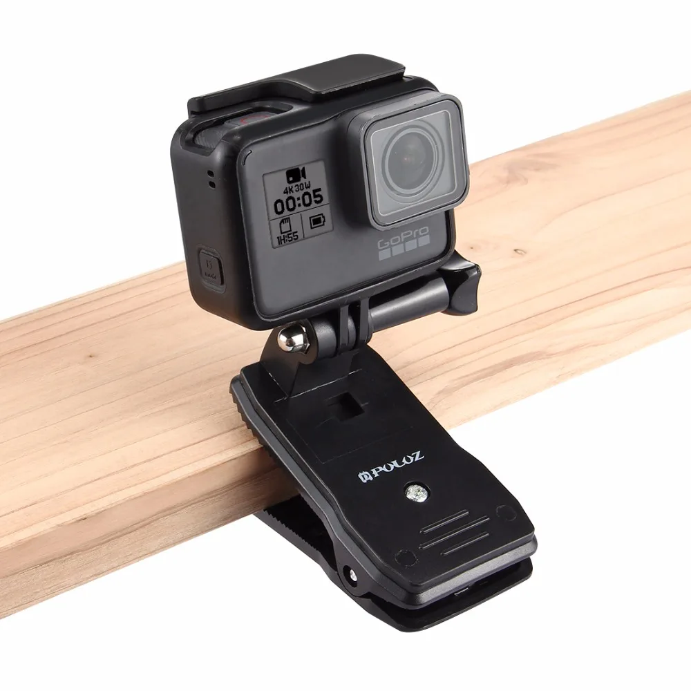 For GoPro Accessories 360 Degree Backpack Quick Release Hat Clip Fast Clamp Mount for HERO5 HERO4 Session HERO 5 4 3+ 3 | Электроника
