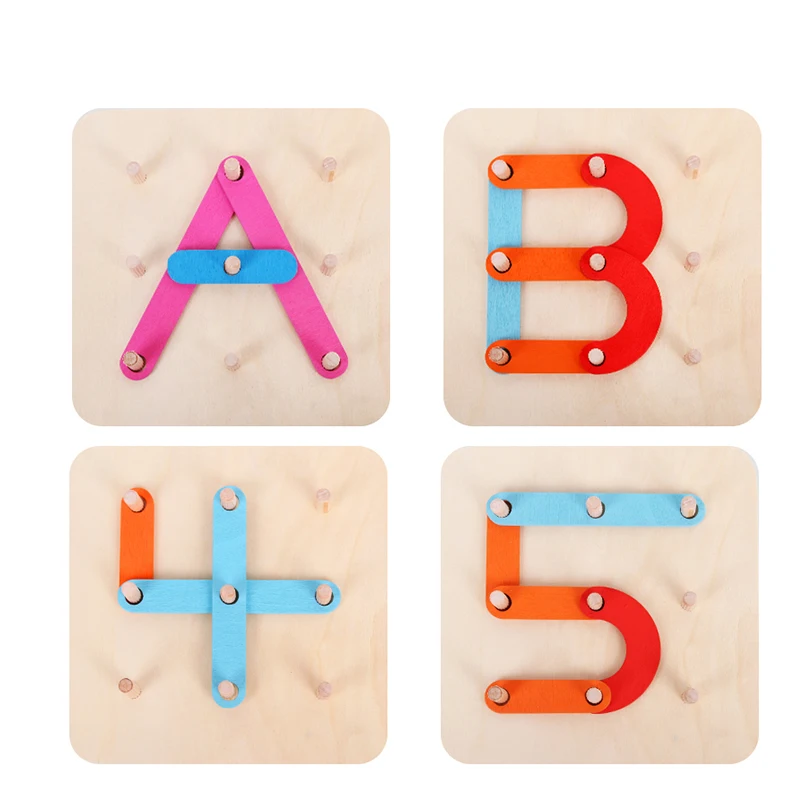 Candywood Montessori color Tangram Jigsaw Board brain teasers puzzle early childhood education children's wooden toys | Игрушки и