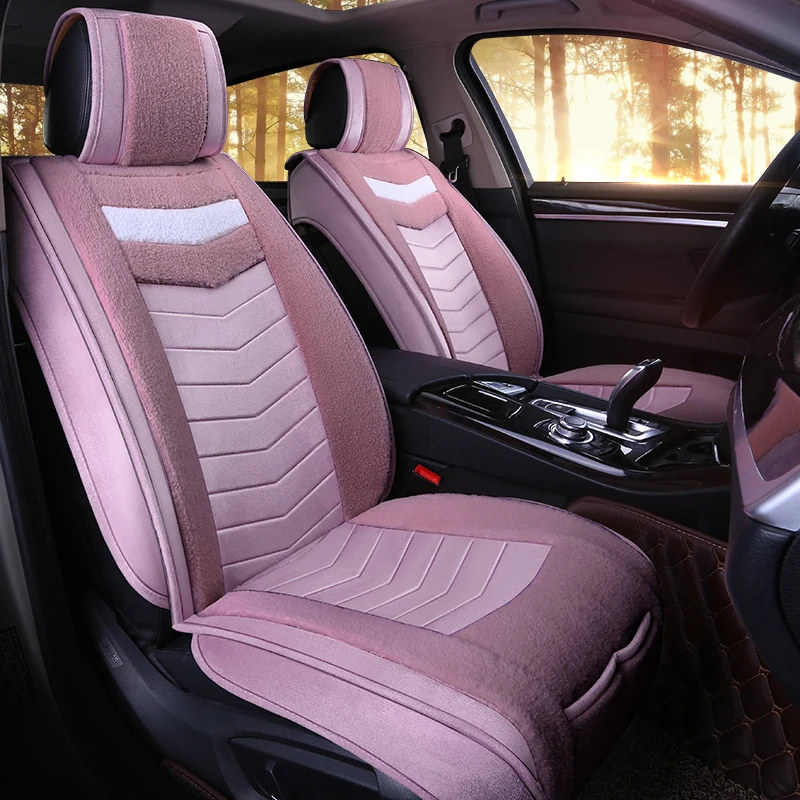 Новые короткие плюшевые ботинки Авто универсальные чехлы для сидений автомобиля Toyota Corolla Camry Rav4 Auris Prius Yalis Avensis внедорожник авто аксессуары для автомобиля