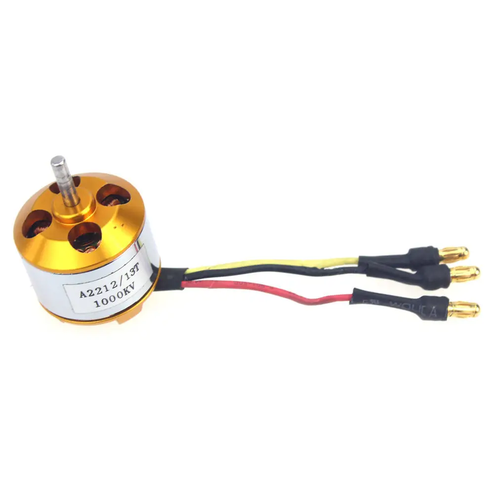 

F02015-AD 4 Pcs A2212 1000KV Brushless Outrunner Motor W/ Mount with 12 Pairs 3.5MM Banana Plug ( Male and Female) Soldered FS