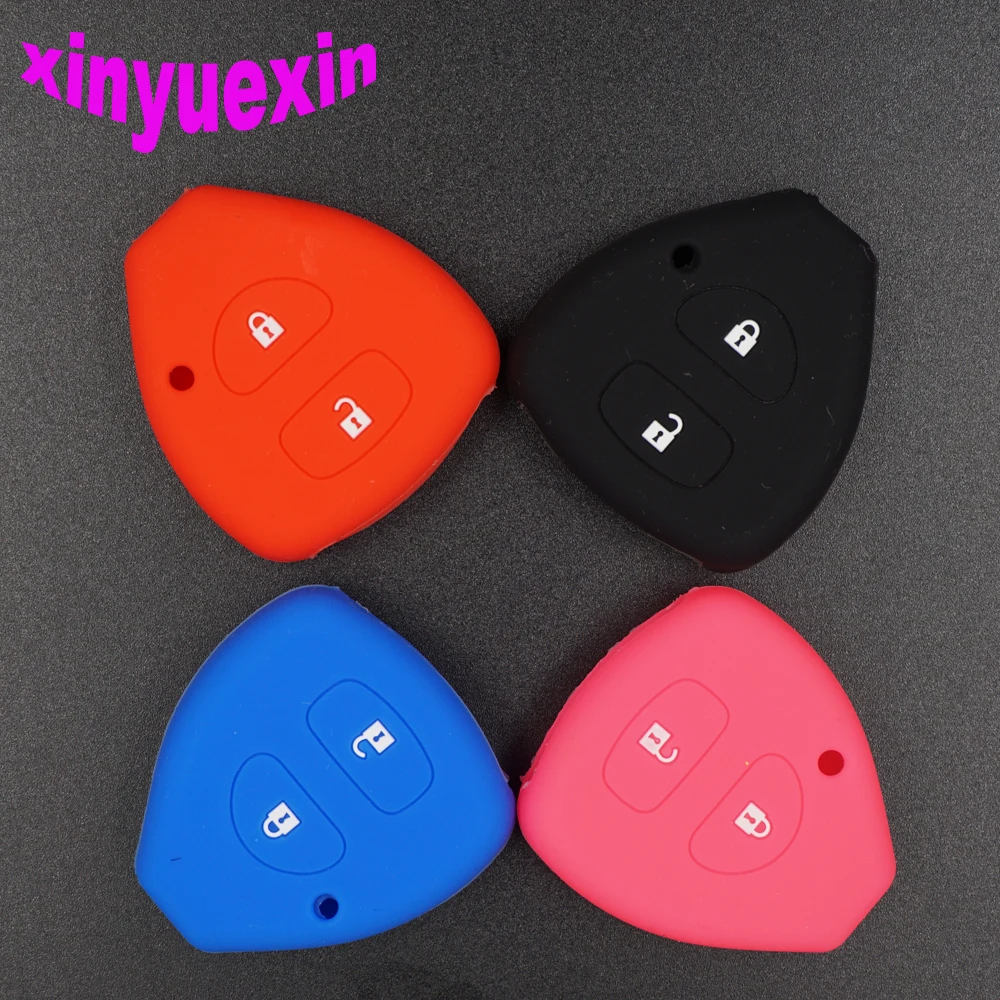 Силиконовый чехол для автомобильного ключа Xinyuexin Toyota Corolla Hilux Vitz Vios Rav4 Aqua Camry Pardo