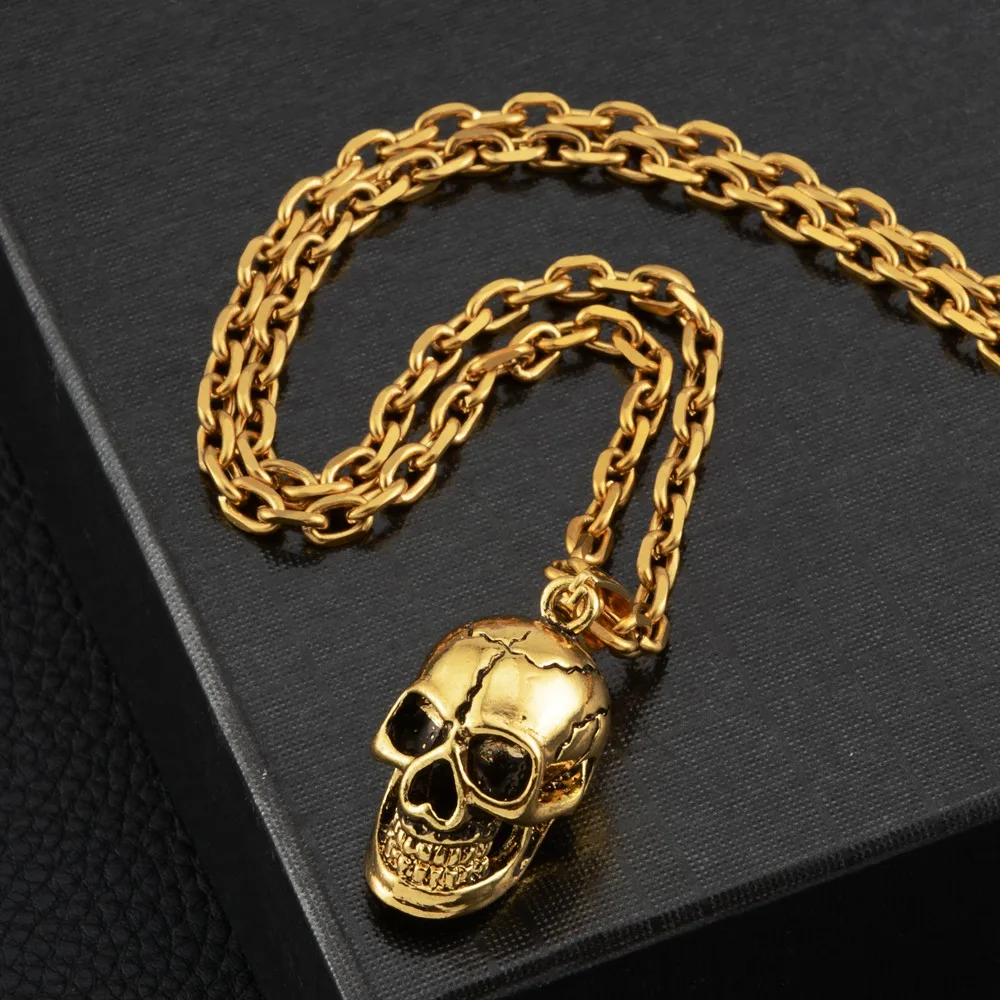 2019 Новый Goofan хип хоп мода Личность Rift подвеска скелет и ожерелье из сплава крутые