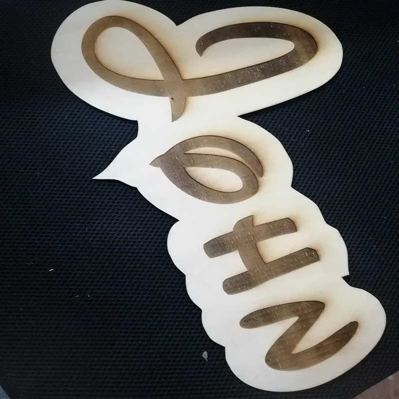 Индивидуальный деревянный знак имени для детского душа золотистое/Серебряное