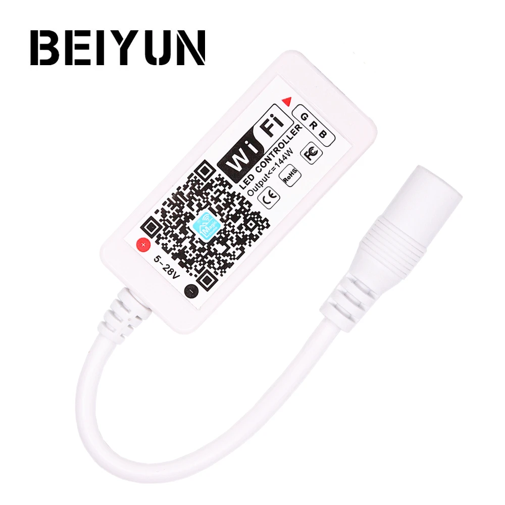 DC 12 В мини WI FI светодио дный контроллер RGB с Женский на смартфон Управление для SMD