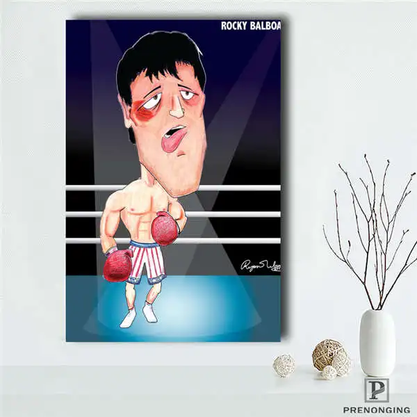 Canvas Poster Холст постер из шелковой ткани Рокки Бальбоа Украшение Дома Ретро Классические винтажные постеры с изображениями из фильмов, принт@ 190114#09 - Цвет: Canvas Poster