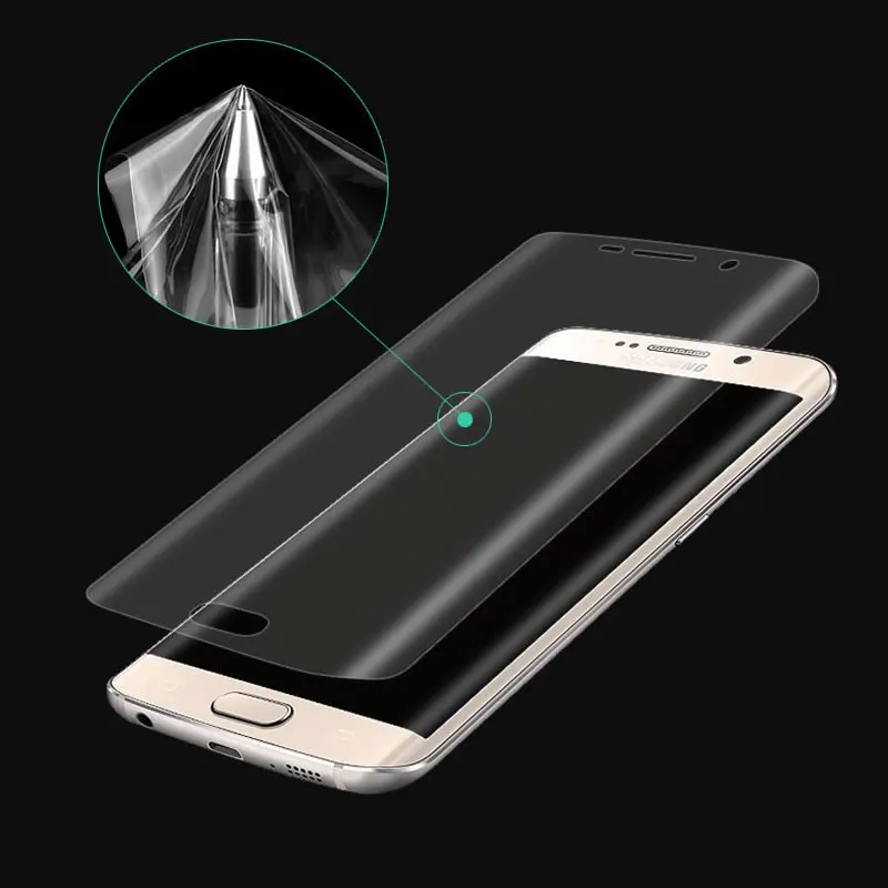 Защитная пленка для экрана Samsung Galaxy S6 S7 Edge S8 Plus s6 s7 s8 Pet полное покрытие (не