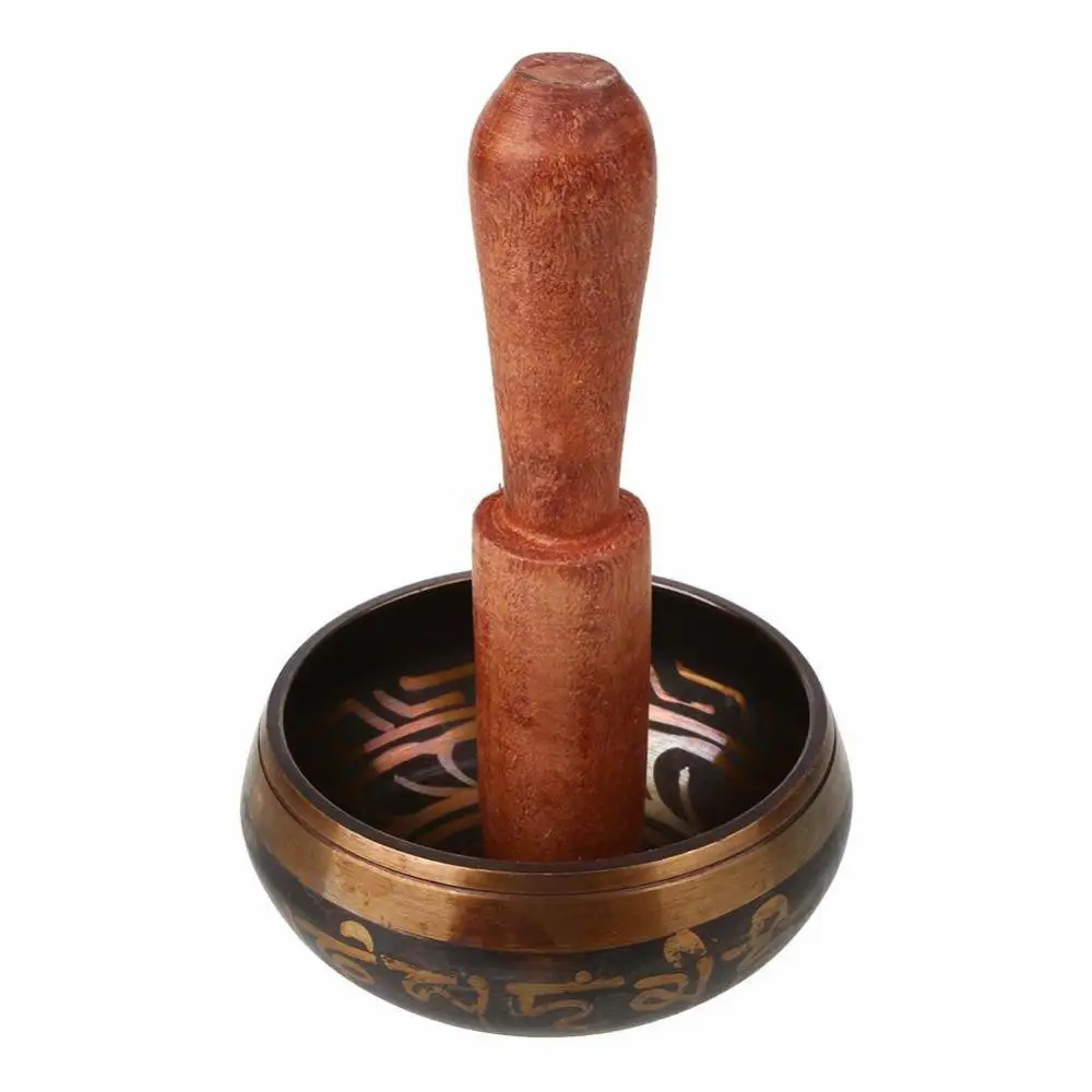Exquisite Tibetan Bell Metal Singing Bowl Striker Buddhism Buddhist Mediation | Дом и сад