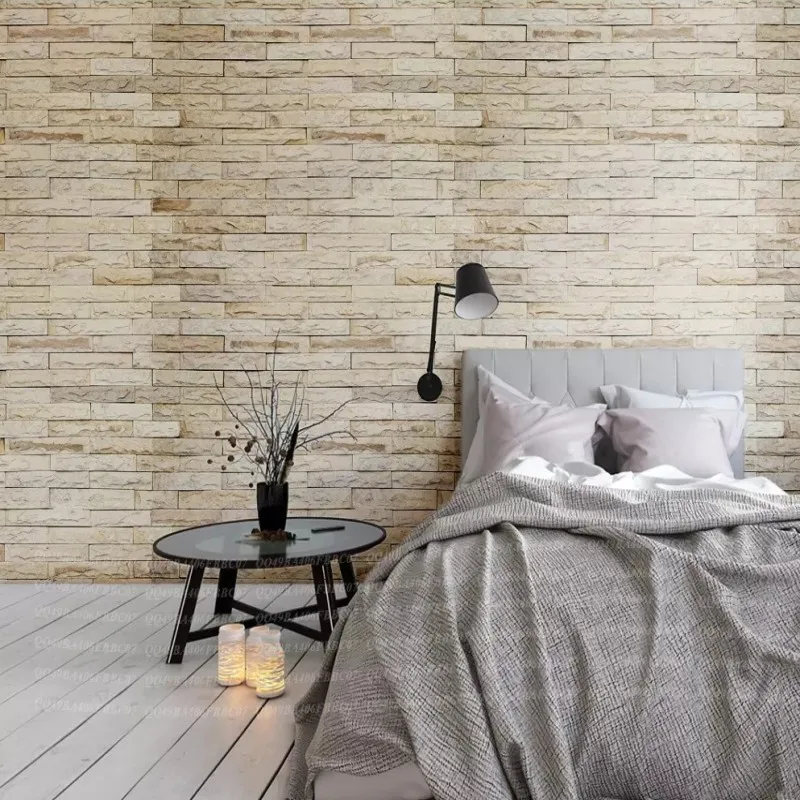 

Custom Size photo wall mural wallpaper 3D brick wall Light color murals brick wallpaper 3d bedroom living room