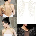 Длинные ожерелья и кулоны с воротником на плече, женские массивные украшения для тела, богемные ожерелья в стиле панк
