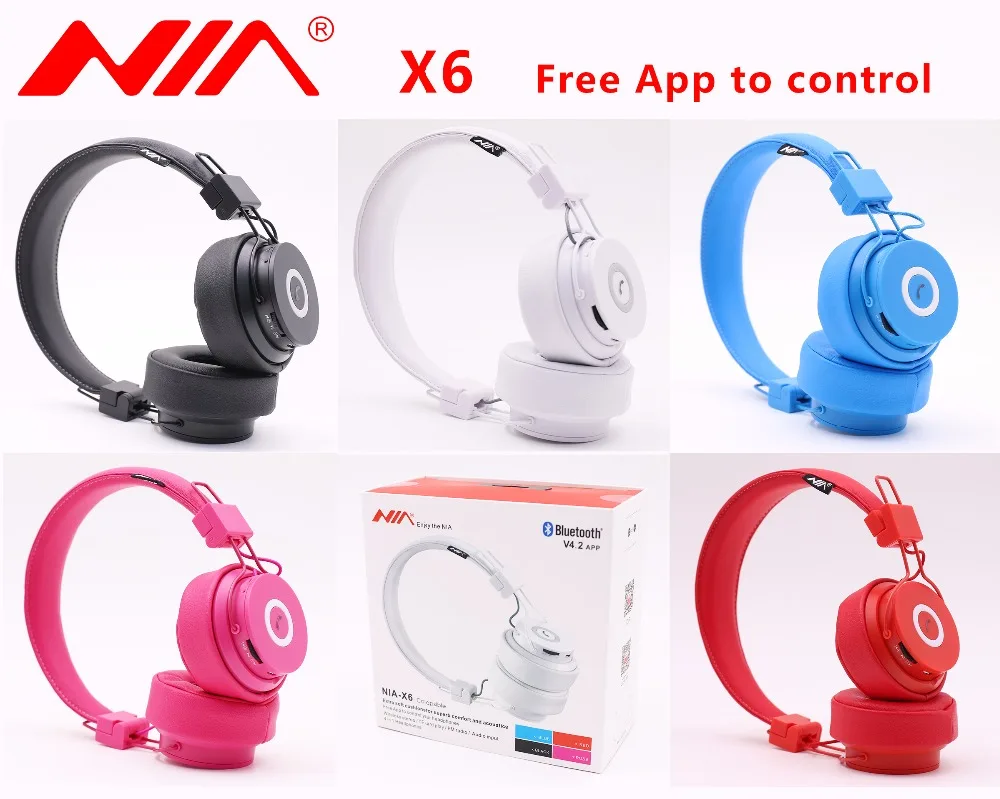 NIA X6 Bluetooth Беспроводные наушники с микрофоном Стерео гарнитуры Поддержка TF карты
