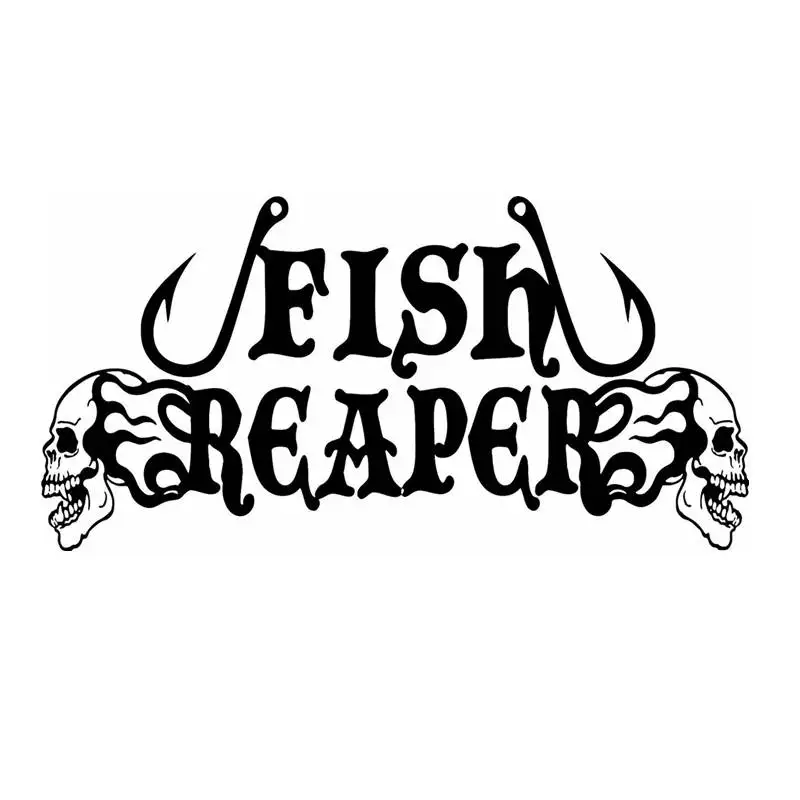 Рыба жнец череп наклейка рыболовные снасти магазин полые Стикеры Рыбалка лодка