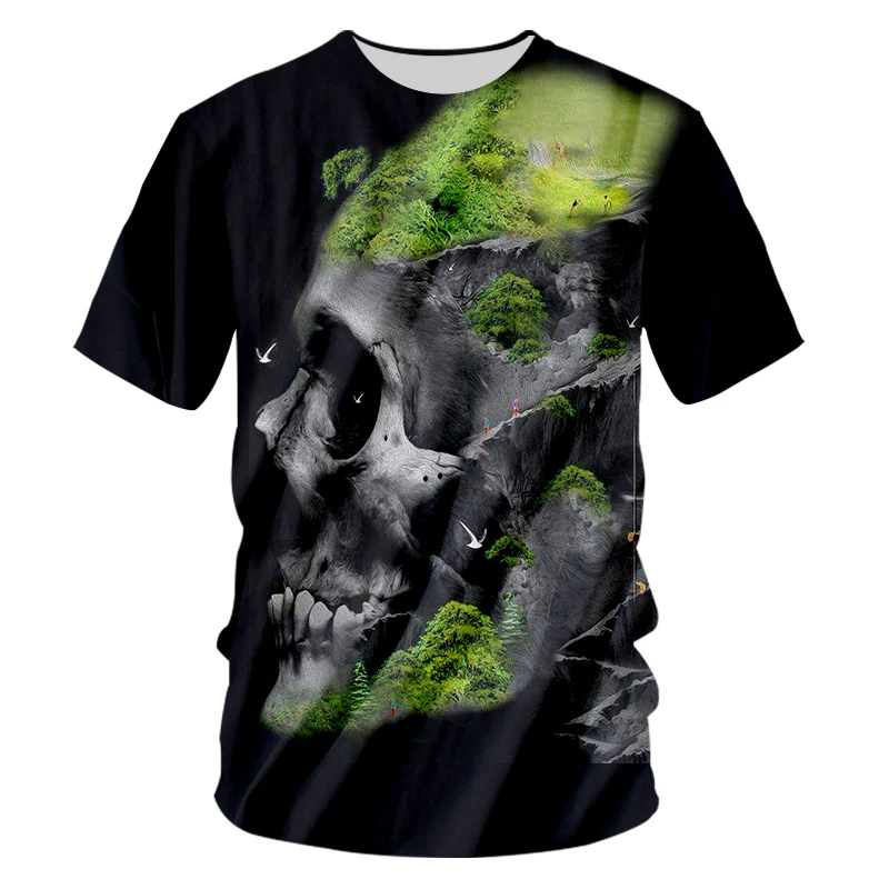 Футболка OGKB с о вырезом Мужская футболка коротким рукавом и 3D принтом в виде