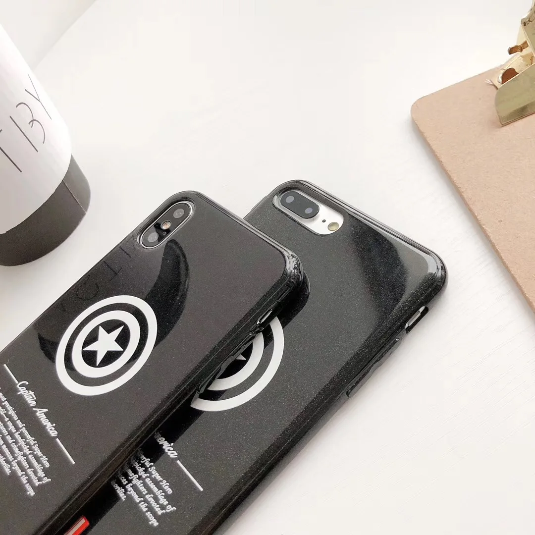 Супер герой MARVEL Железный человек Человек-паук Капитан Америка блеск Чехол для