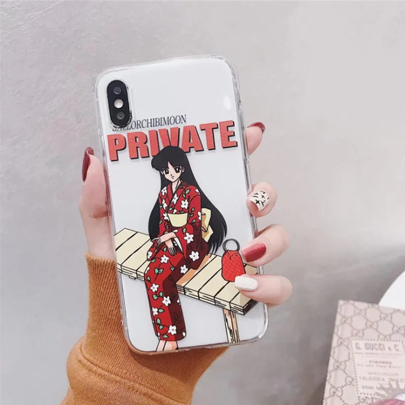 Кавайная морская Луна красивая девушка телефон чехол для iphone 6 7 8 S PLUS X XS Max XR