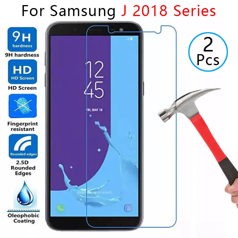 Закаленное стекло для Samsung J2 Pro J4 J6 J8 2018 2 шт. | Мобильные телефоны и аксессуары