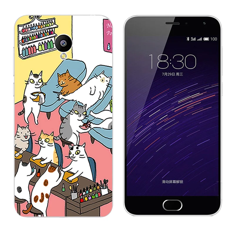 Case for Meizu M2 5 inch Ultra Soft TPU Skin Phone Cover Meilan 2 Silicon Fashion Pine Printing Capa |