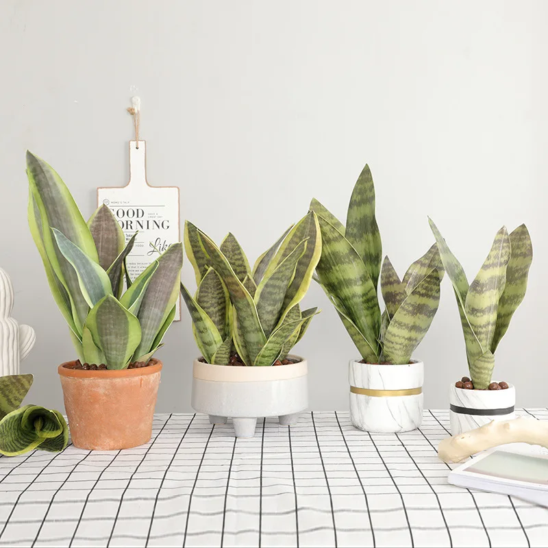 Искусственные растения в пустыне, искусственные цветы Sansevieria Trifasciata имитация суккулента Agave растение домашний офис магазин садовый декор