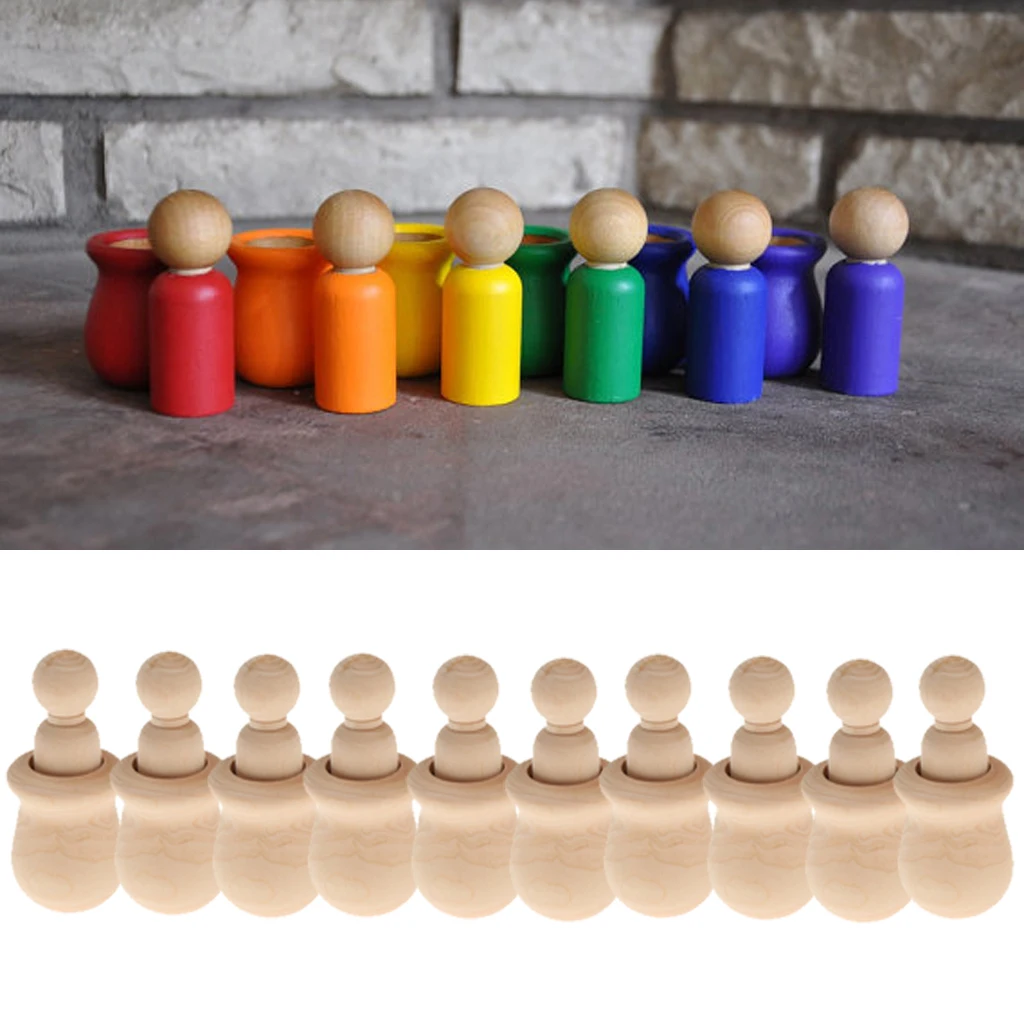 10 шт. деревянные игрушечные колышки для поделок сделай сам|decorative decorative|decorative home