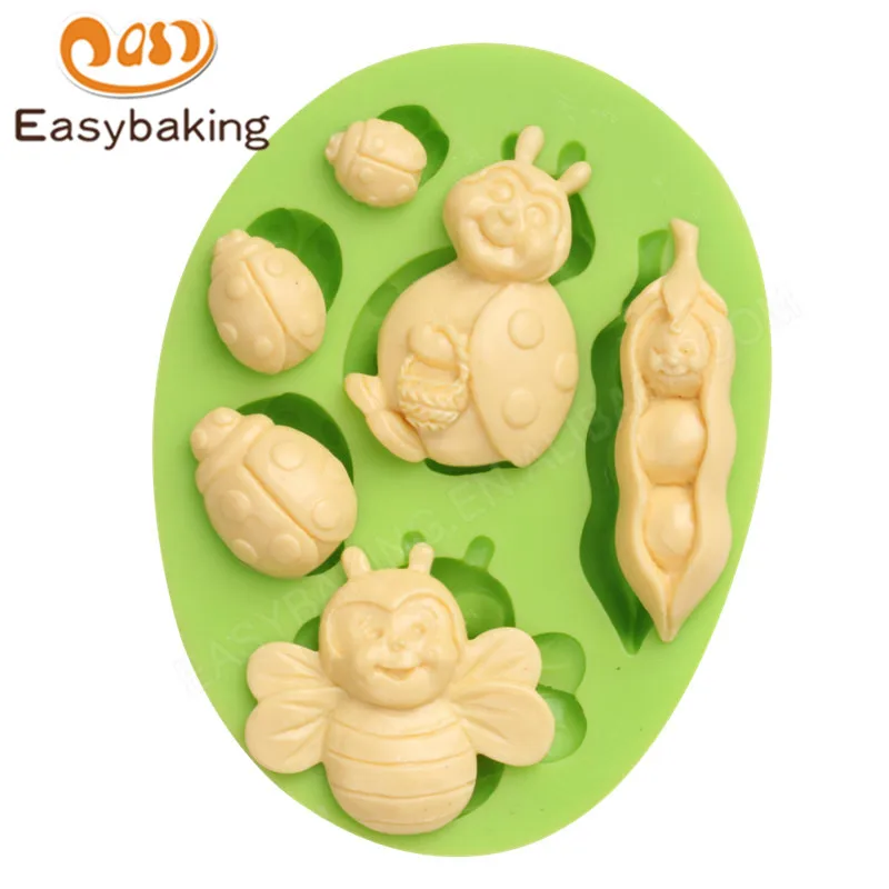 Силиконовая форма для украшения тортов Coccinella septempactata и Bee формы творчества