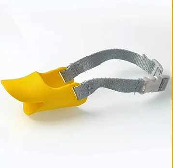 Yellow Силиконовая намордник для собак, маска для рта утки, намордник против лая, укусов для маленьких собак, маски для защиты от укусов, товары для собак, украшения для домашних животных - Цвет: Yellow