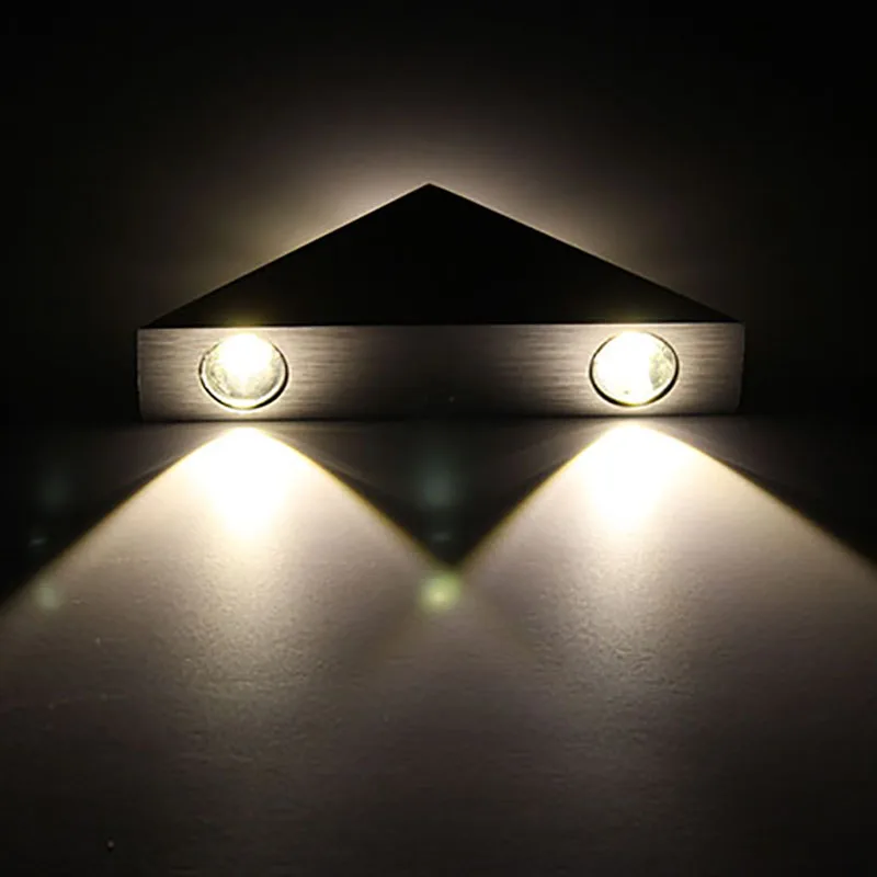 Настенный светильник светодиодный алюминиевый треугольник 3 Вт высокая мощность