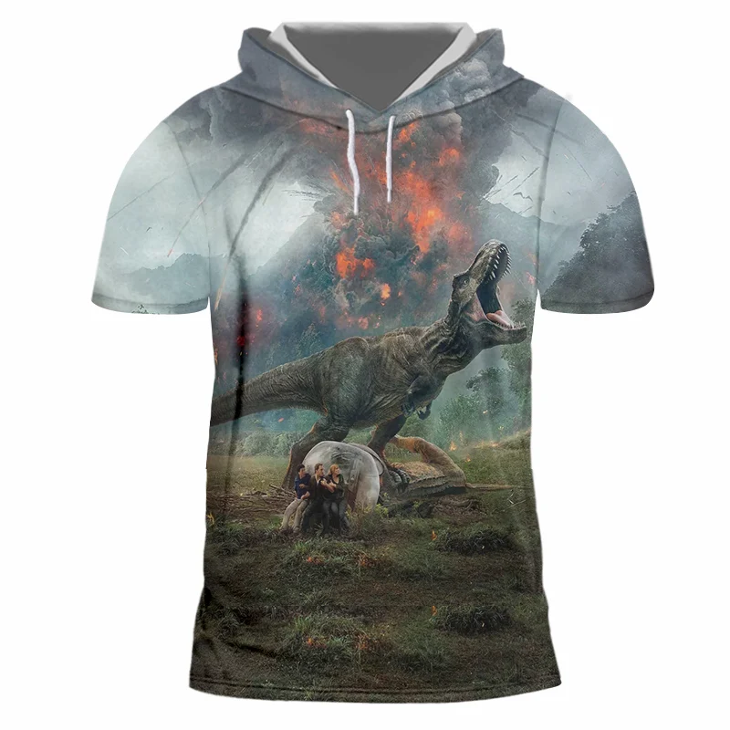 OGKB футболка с капюшоном 2018 Новая мужская изображением вулкана цветная тема