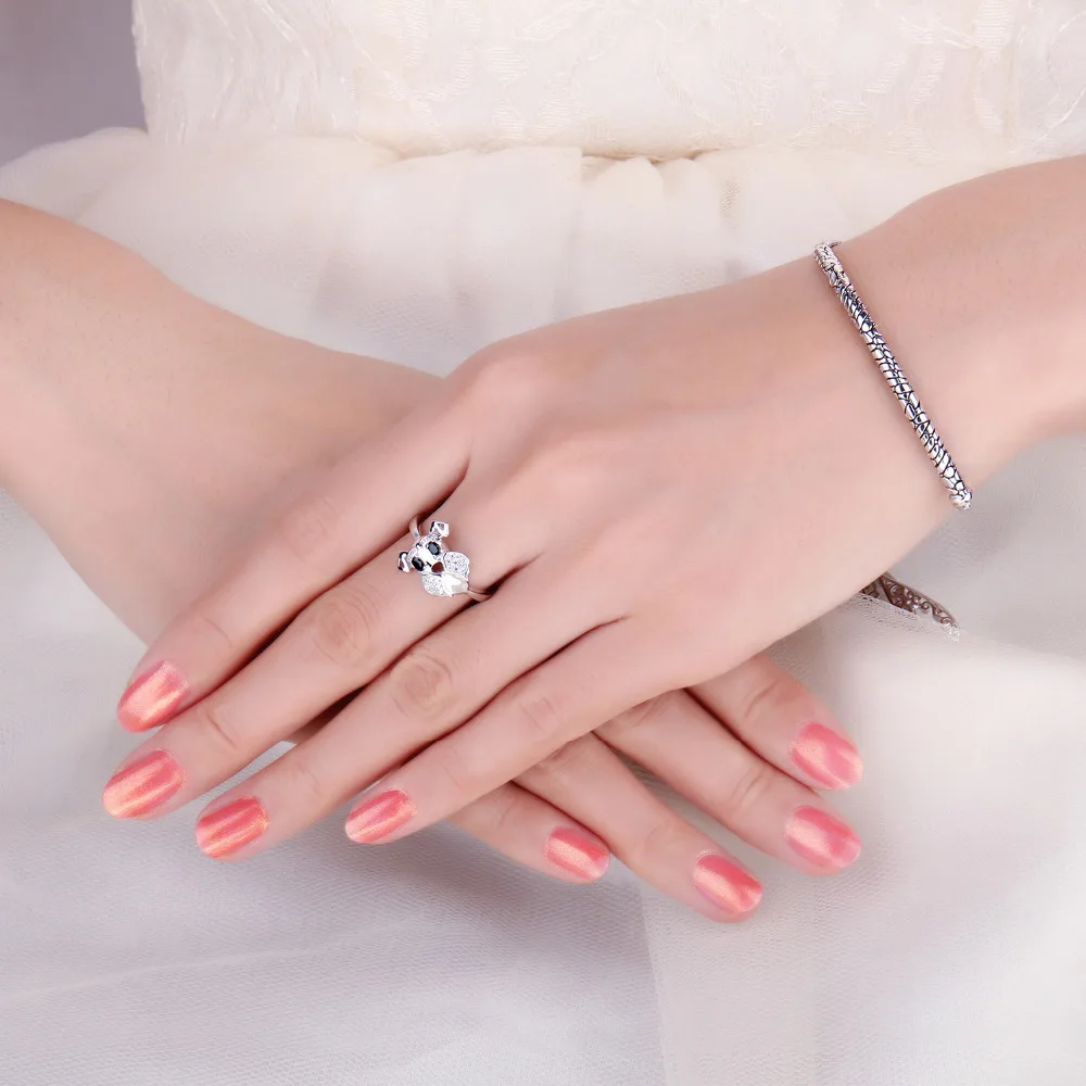 JewelryPalace благоприятный облако гравировкой черной эмалью Коббл камень дорожки 925