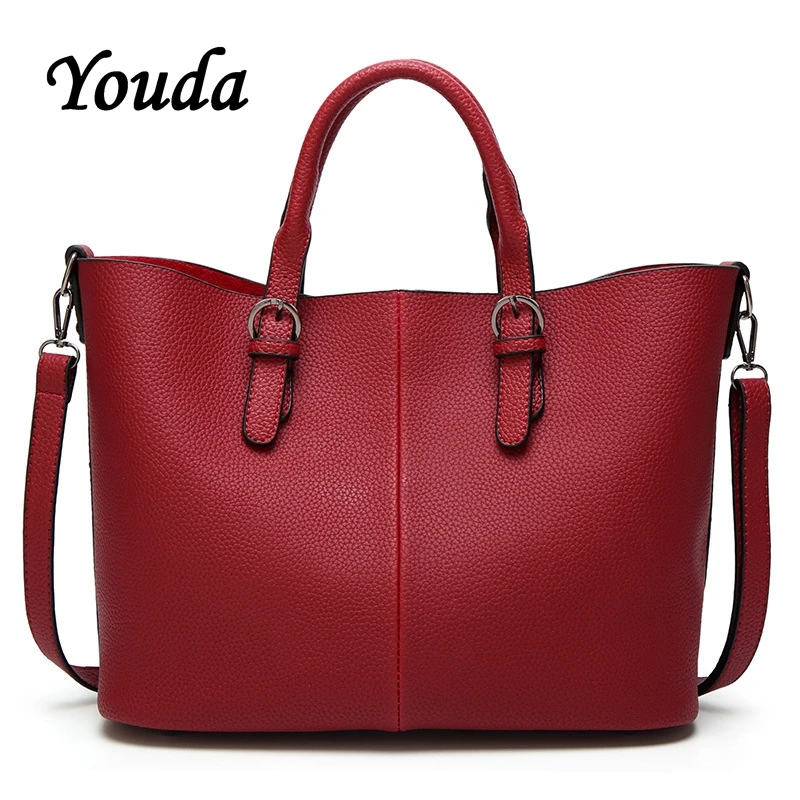 Youda женская сумка из искусственной кожи однотонная Большая вместительная