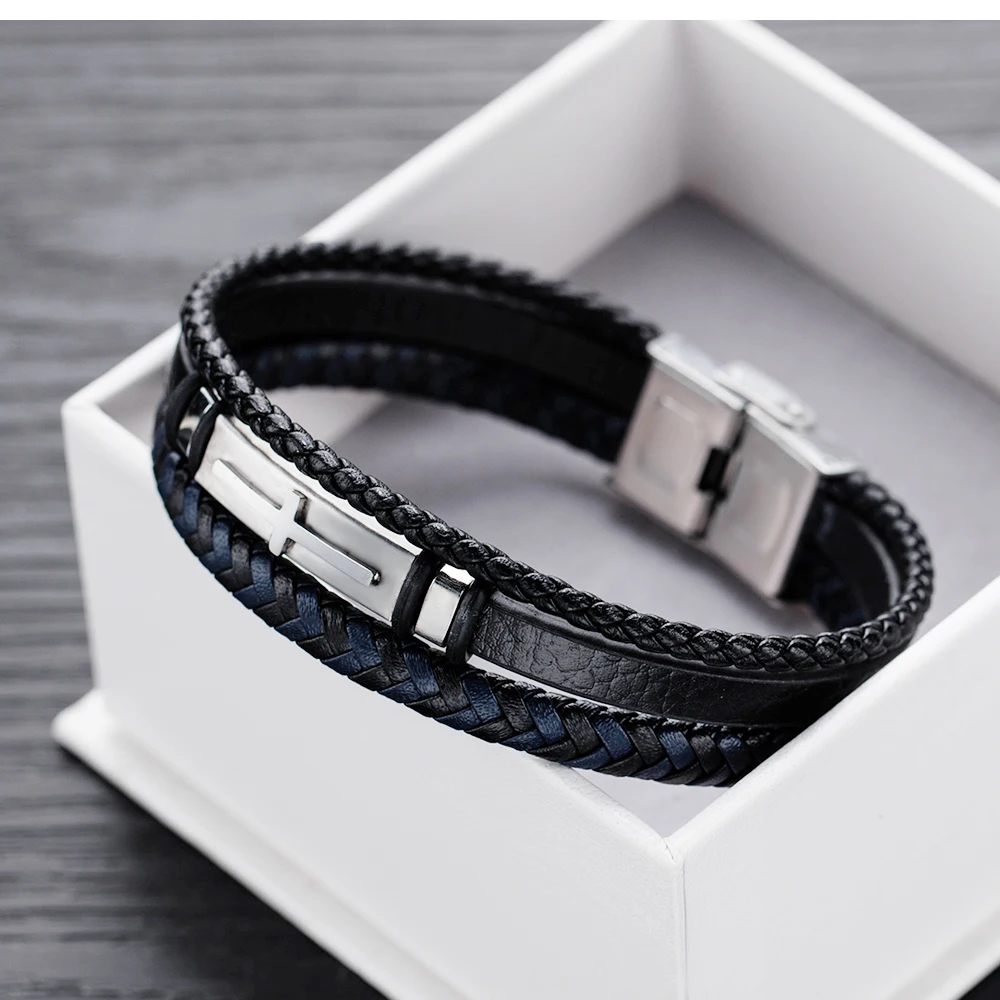 Модные ювелирные изделия европейские и американские мужские кожаный браслет в