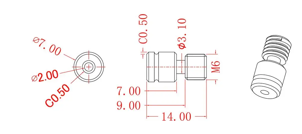 3D V6 все металлические j-головки Hotend комплект для CR10/CR-10/CR-10S экструдер Боуден экструдер 1,75/0,4 мм Насадка для 3d принтера части нагревателя