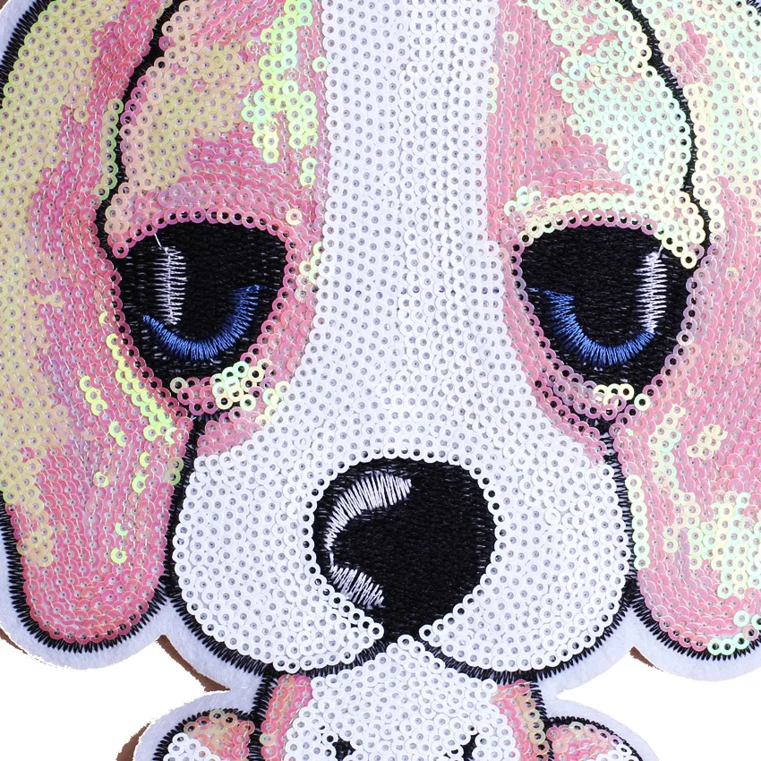 Новое поступление щенок Блесток Патч Аппликация утюг для нашивки на одежду или