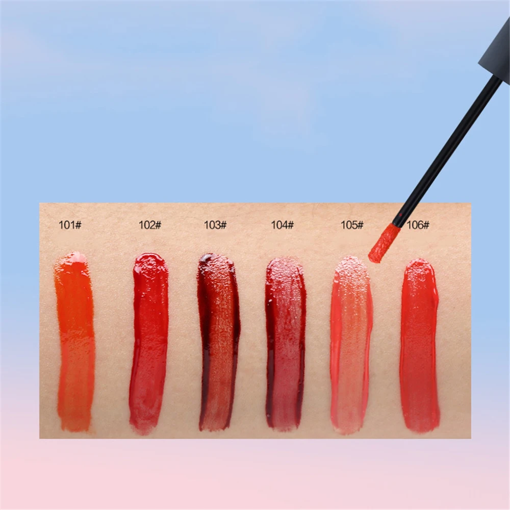 Увлажняющий блеск для губ жидкая помада лабиальная глазурованная водостойкая