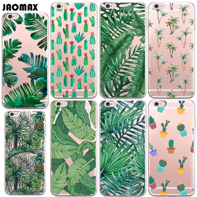 Jaomax Модный чехол с зелеными растениями КАКТУСОМ бананами листьями для iPhone Xr Xs Max X