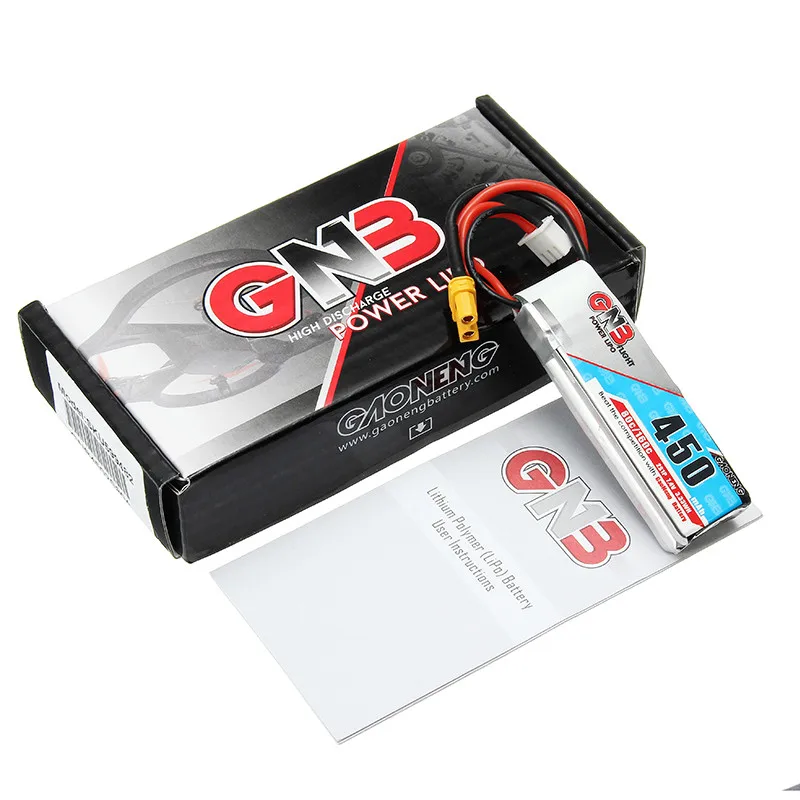 Gaoneng GNB 7 4 в 450 мАч 2S 80C Lipo батарея XT30 разъем для FPV Quadcopter Racing Racer RC Drone игрушки Зарядка