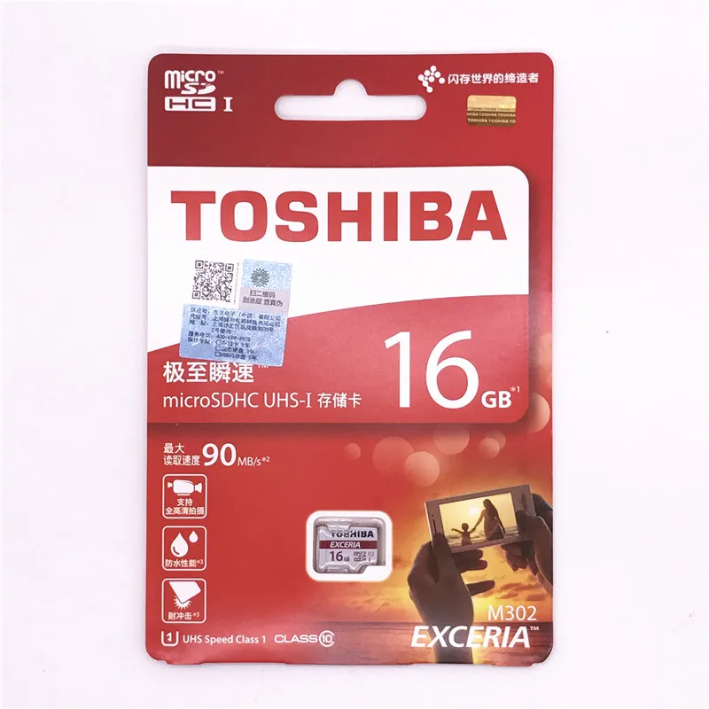 Карта памяти TOSHIBA 128 ГБ 64 32 16 микро sd карты Class10 UHS 1 U3 90 МБ/с. флэш microsd для