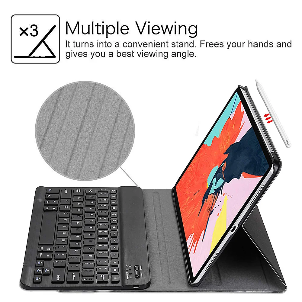 Для iPad Pro 11 чехол для клавиатуры Съемная Беспроводная клавиатура [поддержка