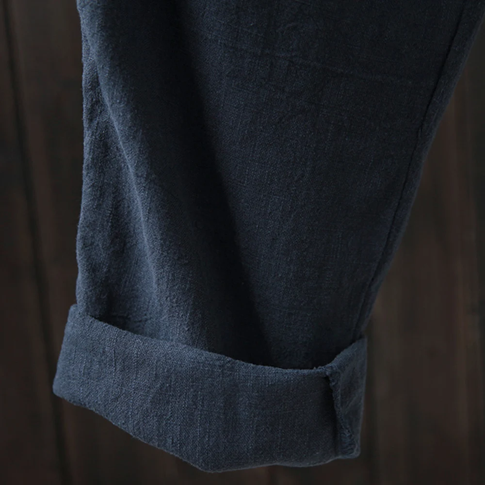 Брюки султанки из хлопка и льна для мужчин женщин свободные брюки свободного