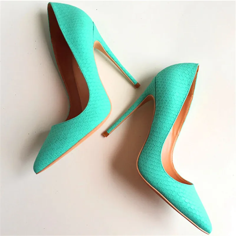 Sexy High Heels Party Wedding Shoes Woman Snake Skin Ladies Office Stiletto Big Size 34-45 Scarpin Pointy Sapato Feminino | Обувь