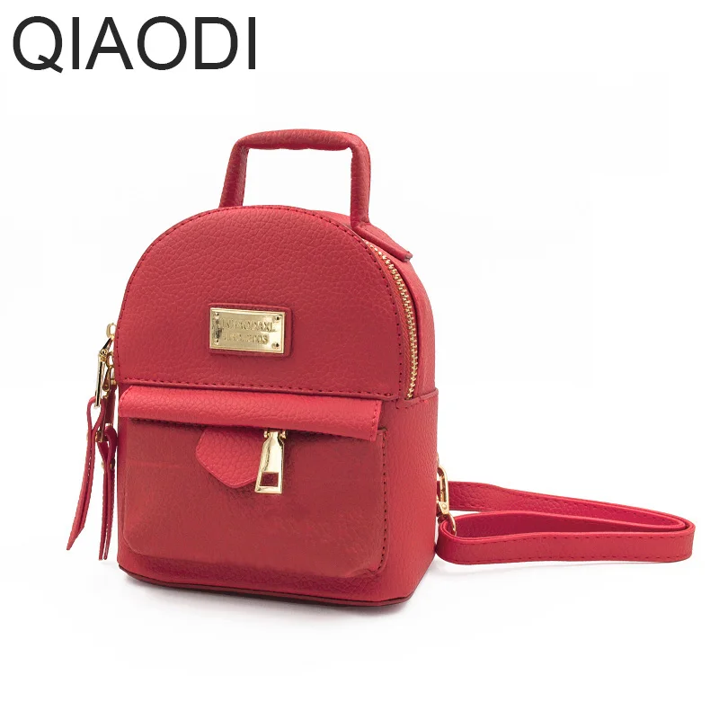 Qiaodi Дамские туфли из pu искусственной кожи рюкзак небольшой довольно сумка Bolsas