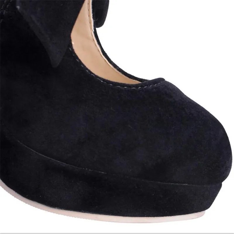 LLXF Plus:30-46 47 ladies Stiletto Spring/Autumn Bowtie Round Toe shoes woman 10cm Tacco Alto pumps da matrimonio zapatos mu | Обувь