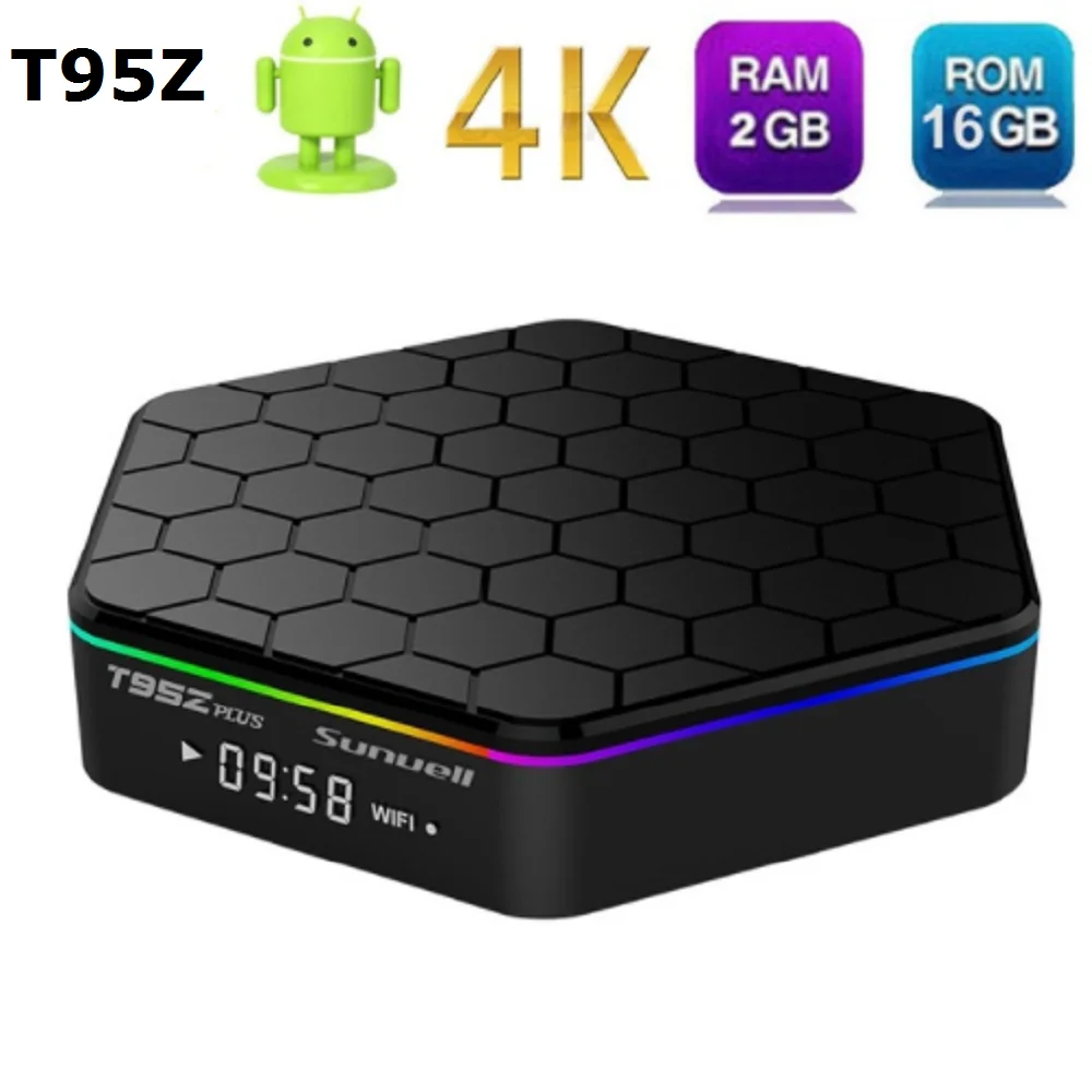 Новый T95Z PLUS Android ТВ Box Amlogic S912 Octa Core 2 Гб оперативной памяти 16 встроенной 7 1 Смарт