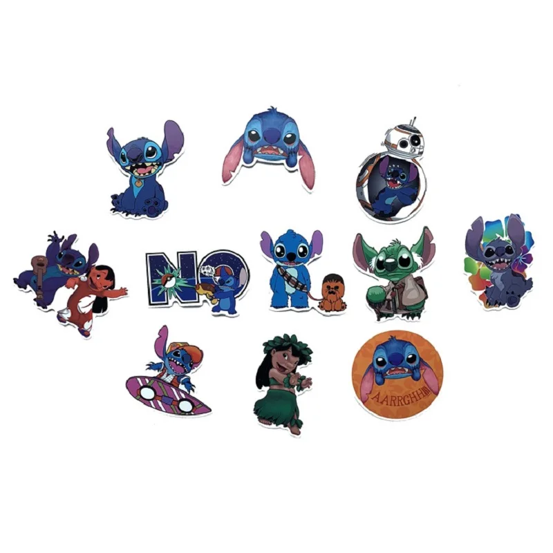 52 шт. Мультяшные наклейки Стич ноутбуки Macbook скейтборды багаг холодильник