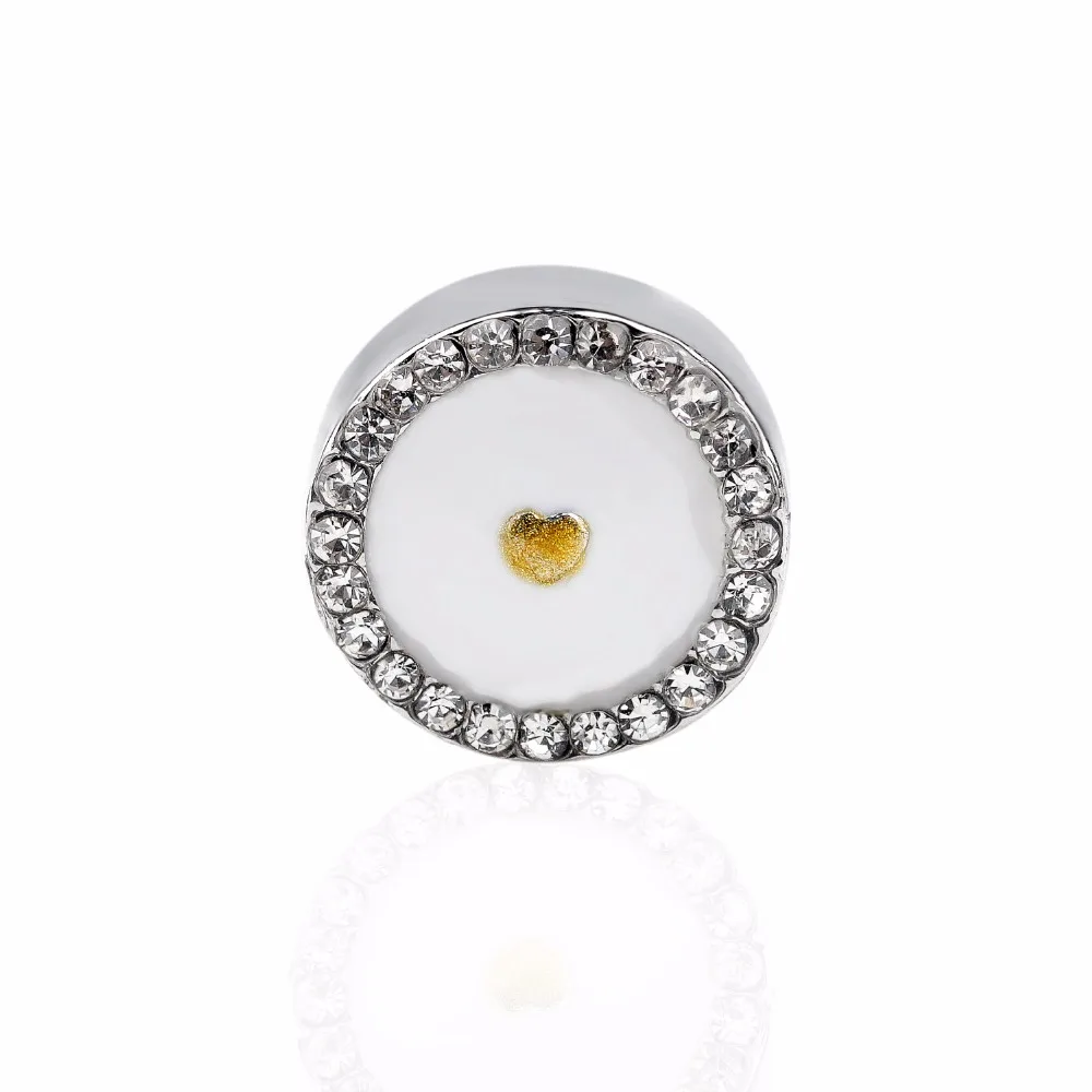 Посеребренные подвески из прозрачного камня с золотыми бусинами в форме сердца