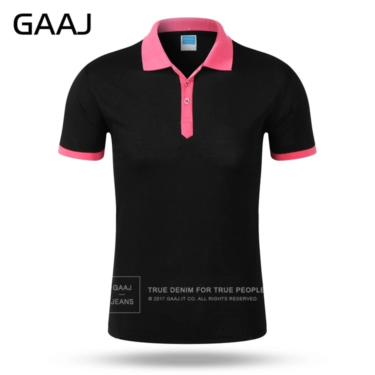 BPink GAAJ, известный бренд, 10 цветов, 3XL, зеленый, красный, синий, розовый, Мужская рубашка поло, облегающие повседневные рубашки, одежда с коротким рукавом, рубашка 2VB4 - Цвет: BPink