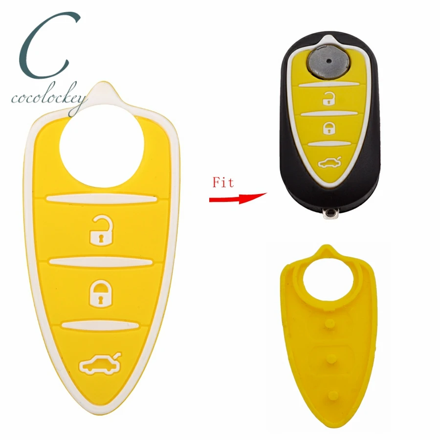 Cocolockey автомобильный брелок для alfa romeo 156/159 /mito/giulietta/gt/4c аксессуары резиновая