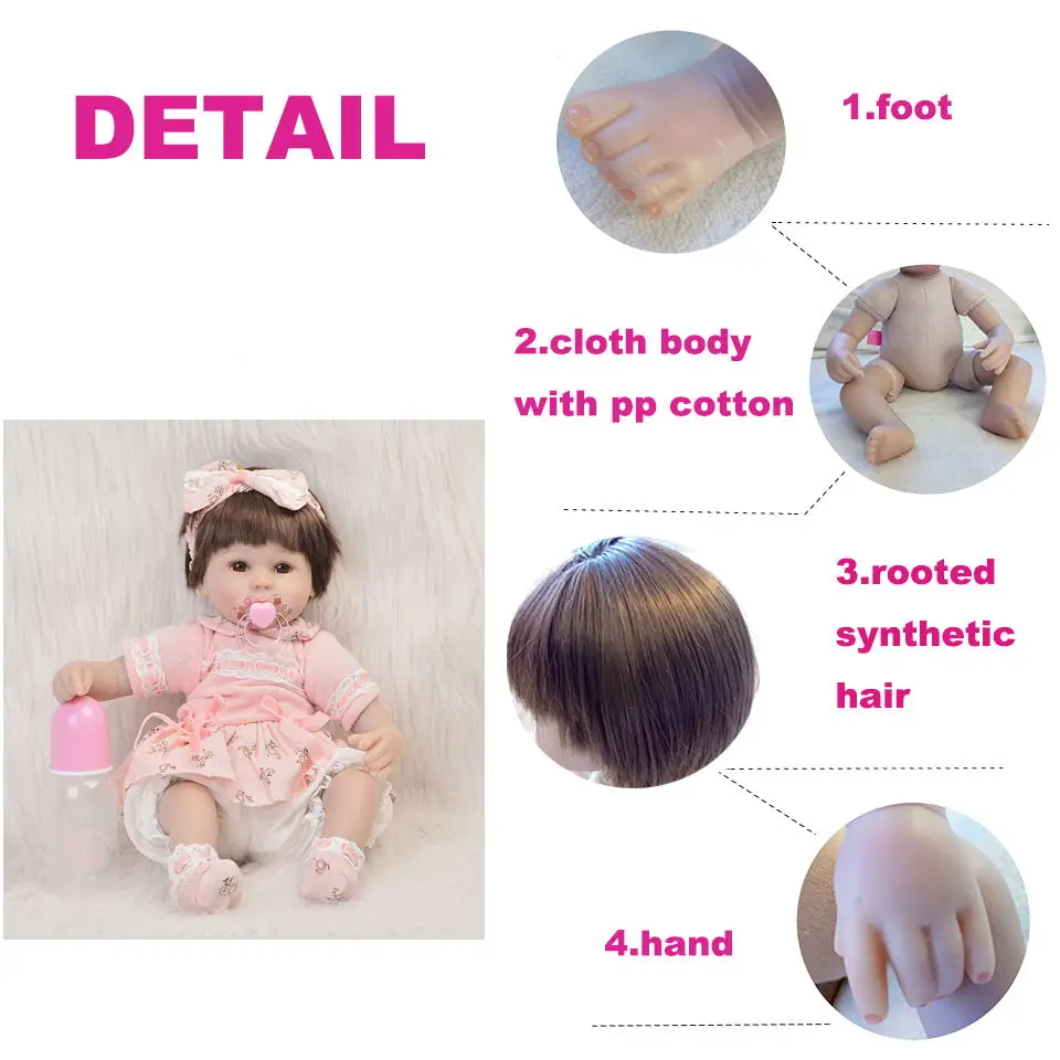 Реалистичная силиконовая виниловая Кукла младенец 17 дюймов|birthday gifts kids|doll softnewborn