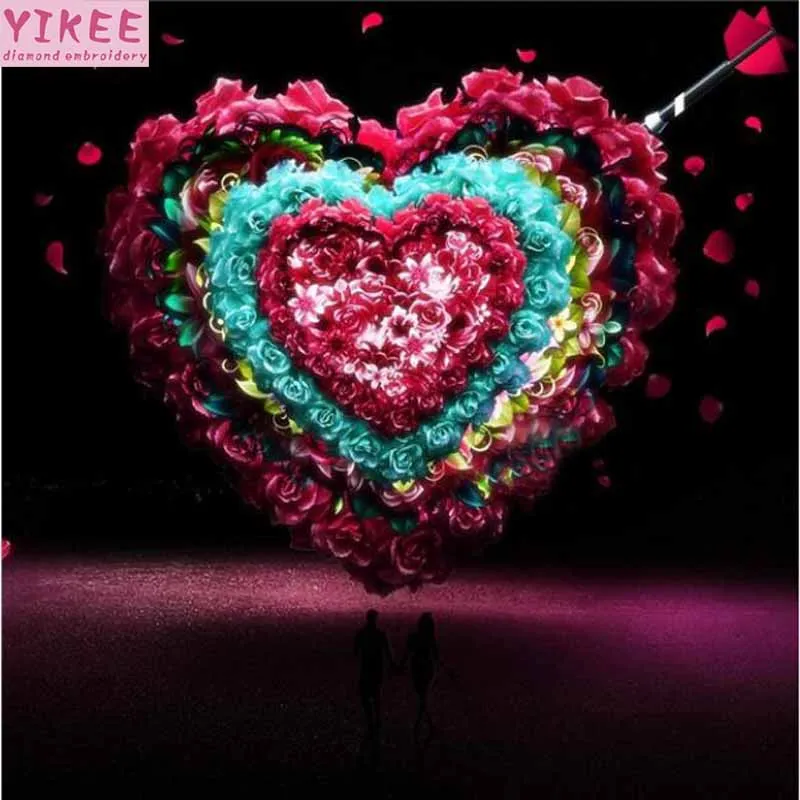 3d вышивка крестиком алмазная сердце со стразами|cross stitch diamond|diamond embroideryembroidery heart |