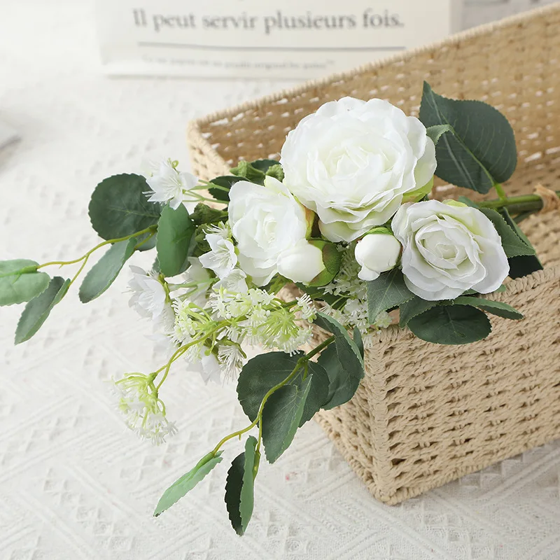 Крытый искусственный цветок Офис имитация листьев фрукты домашнее свадебное