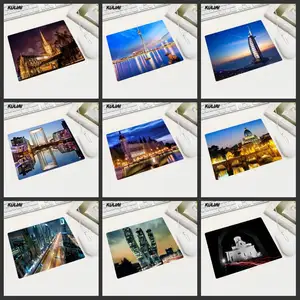 Коврик для мыши XGZ, маленький Прочный моющийся коврик для мыши с художественным изображением знаменитого пейзажа моста, для дома и компьютера