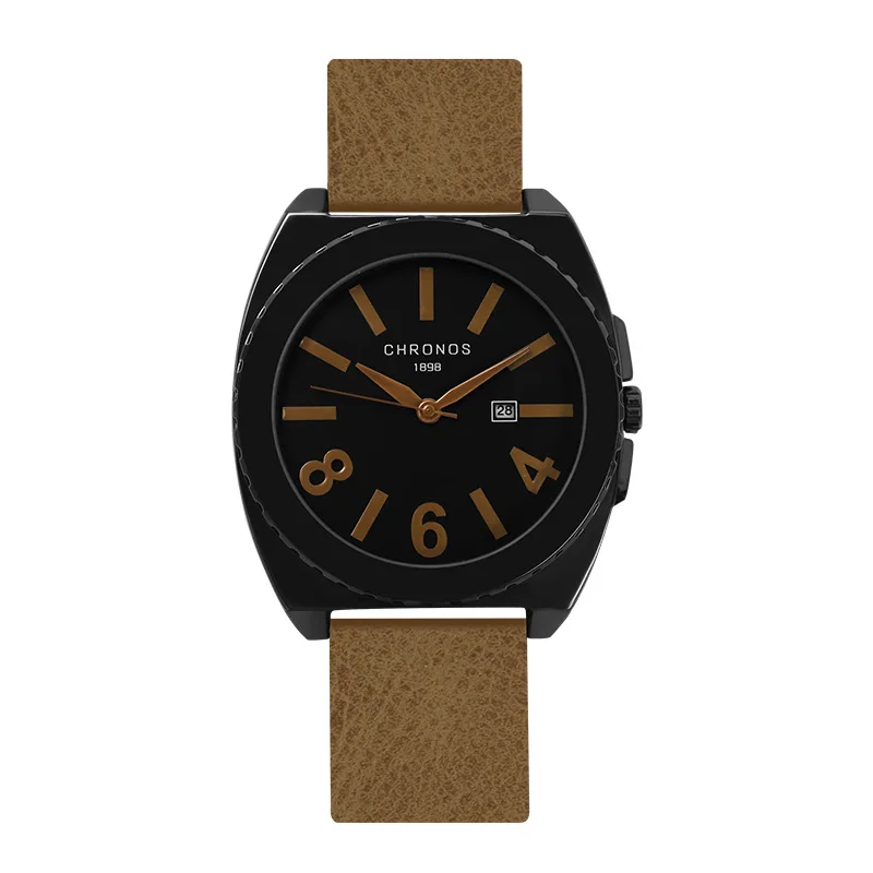 Chronos мужские Часы Топ кварцевые часы кожаный ремень мужской наручные armbandsur Relogio |